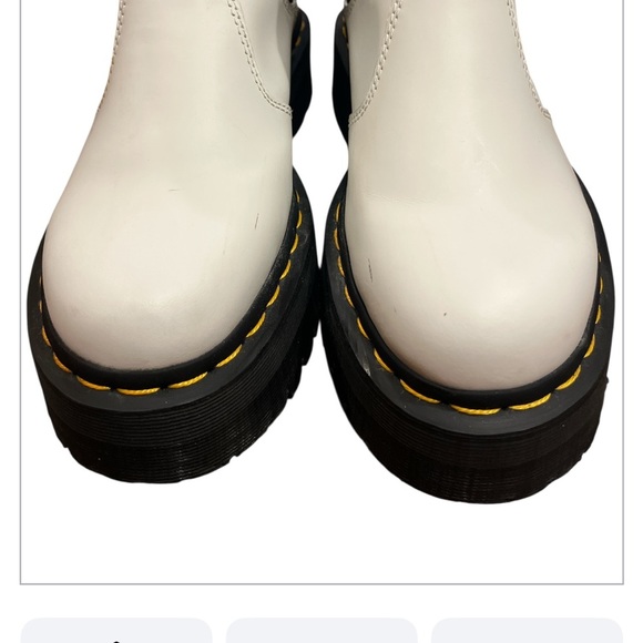 New Dr. Martens Unisex Size 6 & 7.5 White 2976 Quad Chelsea Combat Boots - Picture 7 of 11